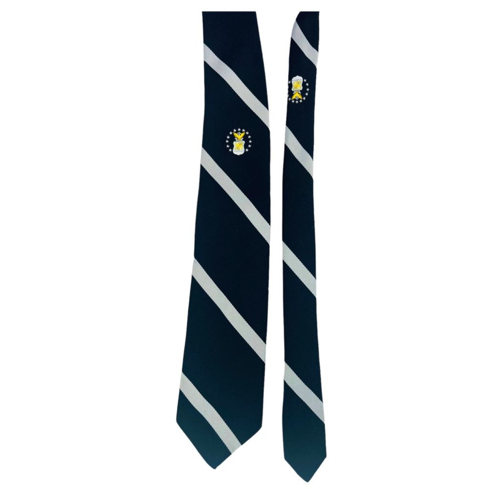 Vintage United States Air Force Museum Men's Tie 100% Polyester Blue w/USAF Logo